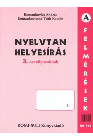 Nyelvtan, helyesírás (RO-039) 3. osztály