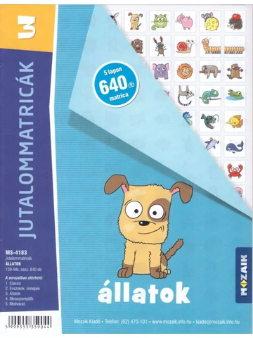 Jutalommatricák - Állatok (MS-4183)