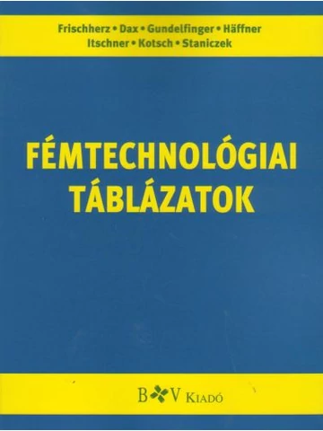 Fémtechnológia táblázatok (BV-36001/T)