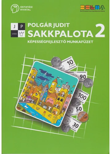Sakkpalota 2. Képességfejlesztő munkafüzet (OH-SAK02M) tankönyv borító - Polgár Judit