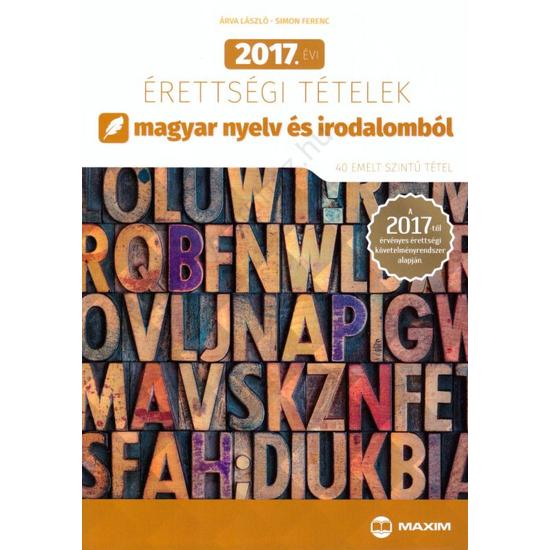 2017. évi Érettségi mintafeladatsorok magyar nyelv és irodalomból (MX-1150)