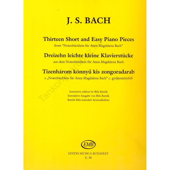 Bach, Johann Sebastian: Tizenhárom könnyű kis zongoradarab